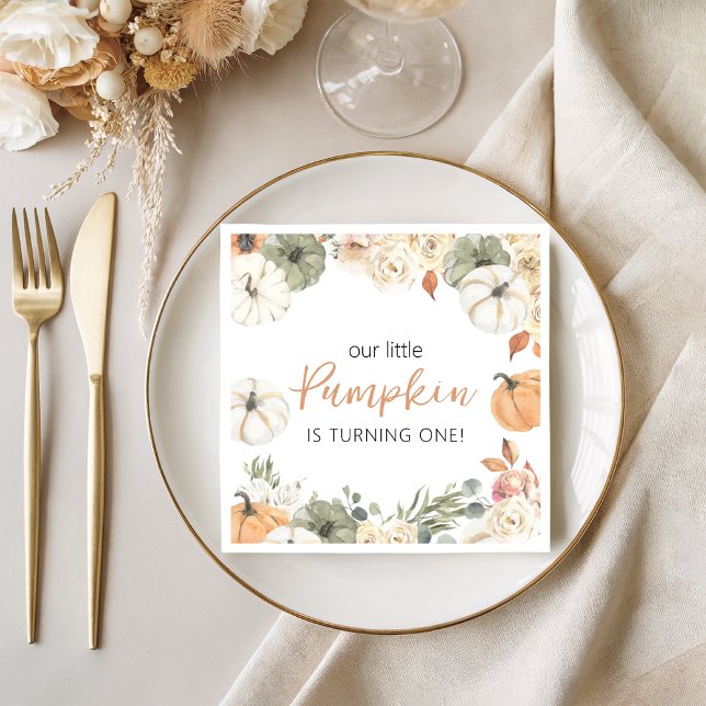 Servilleta De Papel Pumpkin Birthday Party Napkin (Subido por el creador)