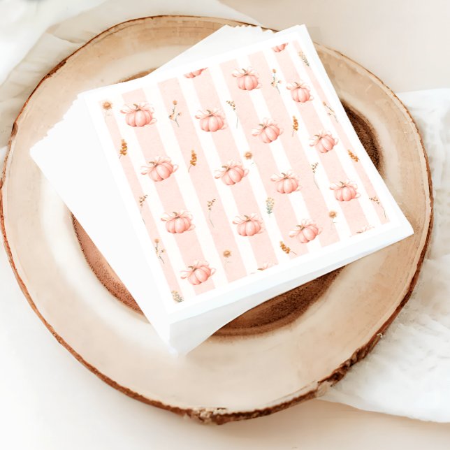 Servilleta De Papel Pumpkin Fall Floral Baby Shower (Subido por el creador)