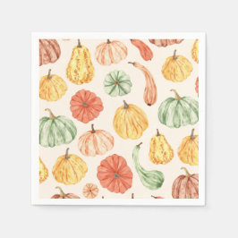 Servilleta De Papel Pumpkin Gourd Autumn Baby Shower