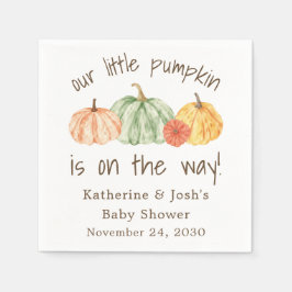 Servilleta De Papel Pumpkin Gourd Autumn Baby Shower