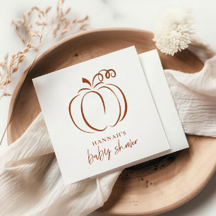 Servilleta De Papel Pumpkin Terracotta Boho Naranja quemado Baby Showe