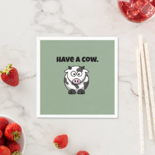 Servilleta De Papel Pun Personalizado de vaca lechera divertida