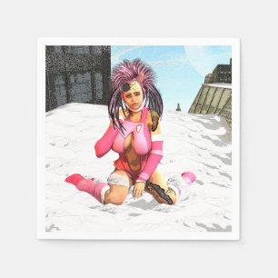 Servilleta De Papel Punk de nieve de Sci Fi
