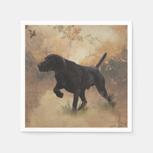 Servilleta De Papel Puntero alemán de corto alcance listo para cazar c