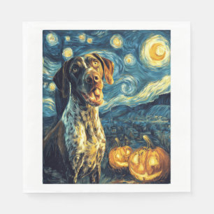 Servilleta De Papel Puntero Alemán de Pelo Corto 2 Perro Lindo Hallowe
