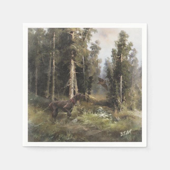 Servilleta De Papel Puntero de Shorthairo alemán (Anverso)