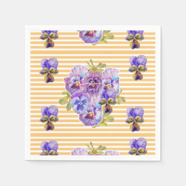 Servilleta De Papel Punto amarillo Shabby Chic florido Serviette Napki (Anverso)