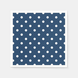 Servilleta De Papel Punto de polka azul de la marina