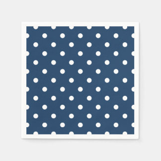 Servilleta De Papel Punto de polka azul de la marina