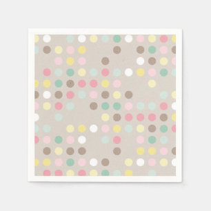 Servilleta De Papel Punto de Polka Pastel de Baby Shower
