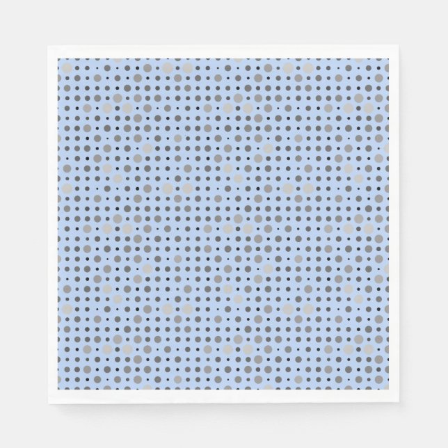 Servilleta De Papel Punto Polka 01.Gris Lblue BG (Anverso)