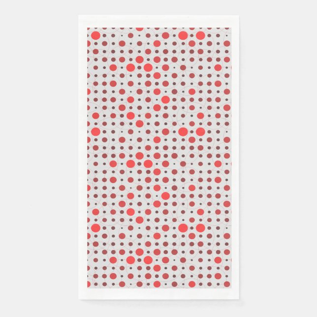 Servilleta De Papel Punto Polka 01A.BG Rojo offwhite (Anverso)