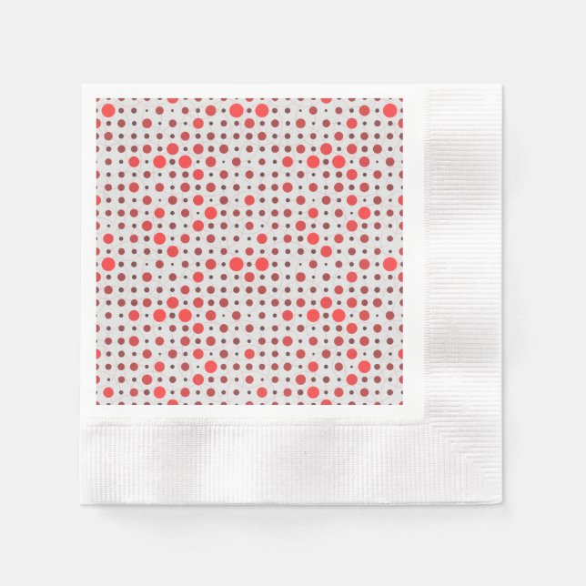 Servilleta De Papel Punto Polka 01A.BG Rojo offwhite (Anverso)
