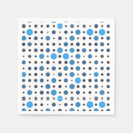 Servilleta De Papel Punto Polka 01X.Sombra azul