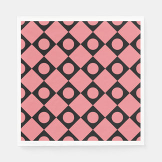 Servilleta De Papel Punto retro negro