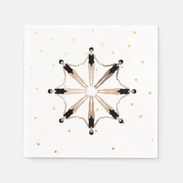 Servilleta De Papel Puntos de oro de nadadores sincronizados artístico