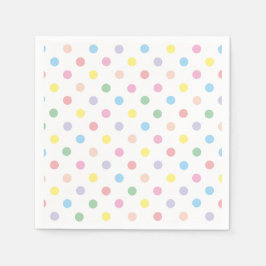 Servilleta De Papel Puntos de Polka Pastel Suave