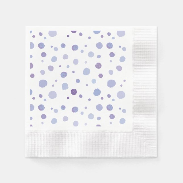 Servilleta De Papel puntos de polka pintados a mano (Anverso)