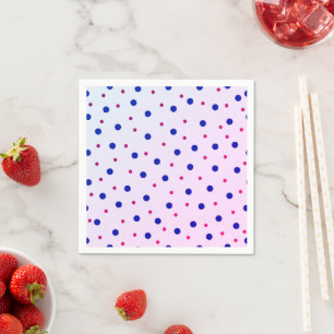 Servilleta De Papel Puntos de Polka Rojo y Azul