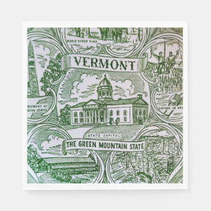 Servilleta De Papel Puntos de referencia de Vermont en papel