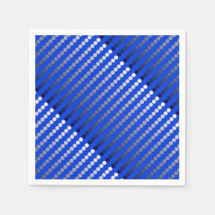 Servilleta De Papel Puntos de satén - azul cobalto y peltre