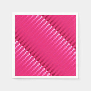 Servilleta De Papel Puntos de satén - tonos de rosa fucsia