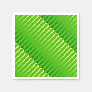 Servilleta De Papel Puntos de satén - tonos de verde lima