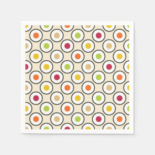 Servilleta De Papel Puntos de Sushi Maki Polka