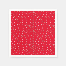 Servilleta De Papel Puntos del Polka Rojo