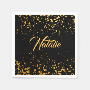 Servilleta De Papel Puntos dorados