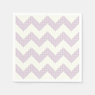 Servilleta De Papel Puntos Napkin/Chevron y Polka
