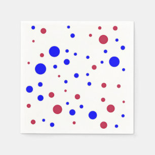 Servilleta De Papel Puntos rojos y azules