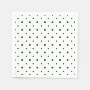 Servilleta De Papel Puntos verdes simples modernos de Navidad