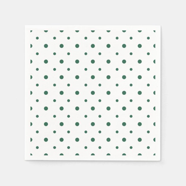 Servilleta De Papel Puntos verdes simples modernos de Navidad (Anverso)