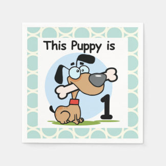 Servilleta De Papel Puppy 1 Napkins de papel de cumpleaños