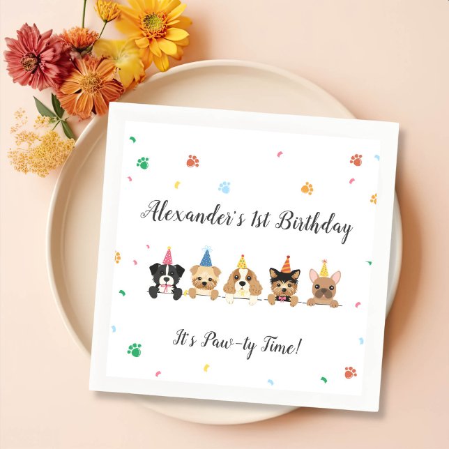Servilleta De Papel Puppy Dog Paw-ty Napkins del Partido del Cumpleaño (Subido por el creador)