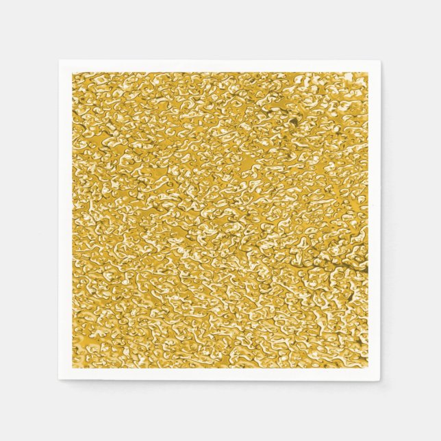 Servilleta De Papel PURE GOLD Splatt Pattern + tu texto / foto (Anverso)