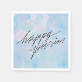 Servilleta De Papel purificación feliz en azul nube