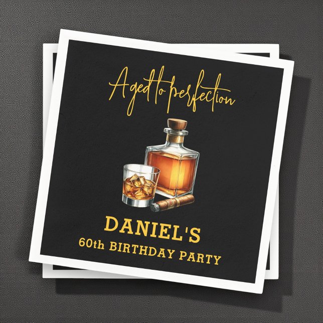 Servilleta De Papel Puro de Perfección Cigar Whiskey 60 Cumpleaños (Subido por el creador)