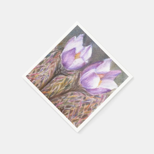 SERVILLETA DE PAPEL PURPLE CROCUSES PAPER NAPKINS (Borde)