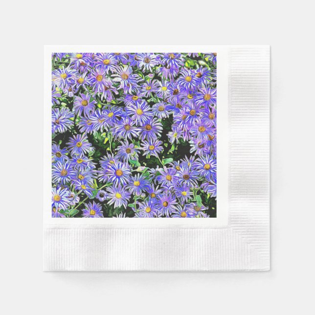 Servilleta De Papel Purple Daisies (Anverso)