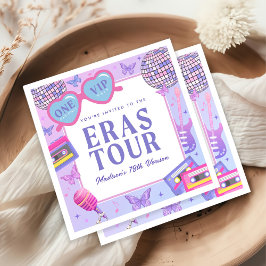 Servilleta De Papel Purple Disco En Mi Cumpleaños Era