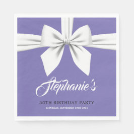 Servilleta De Papel Purple Elegant Fancy Tiffany Birthday Tableware