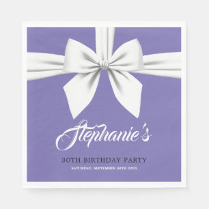 Servilleta De Papel Purple Elegant Fancy Tiffany Birthday Tableware