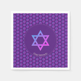 Servilleta De Papel Purple elegante | ESTRELLA DE DAVID