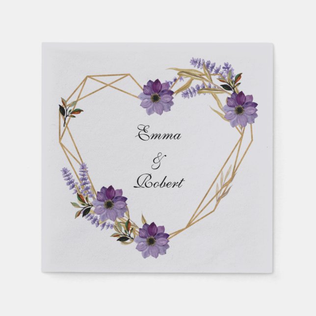 Servilleta De Papel purple flowers blooming in the garden (Anverso)