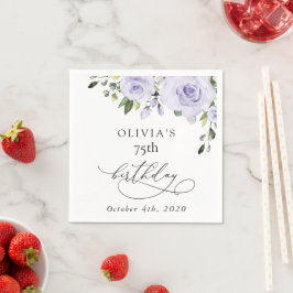 Servilleta De Papel Purple Flowers, Lilac Flowers, Boho, Birthday