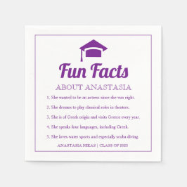 Servilleta De Papel Purple Fun Facts, clase de 2022