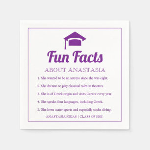 Servilleta De Papel Purple Fun Facts, clase de 2022