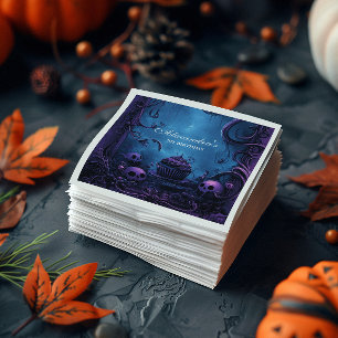 Servilleta De Papel Purple Gothic Spooky ONE Cumpleaños